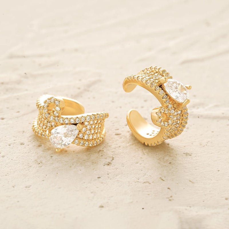 MYEARS Women Ear Cuff Earring Gold Non Pierced Ear Cartilage Clip on Wrap Hoop 14K Gold Filled Tiny Boho Beach Simple Minimalist Delicate Handmade Hypoallergenic Jewelry Gift-Sold as Single/Pair - Image 5